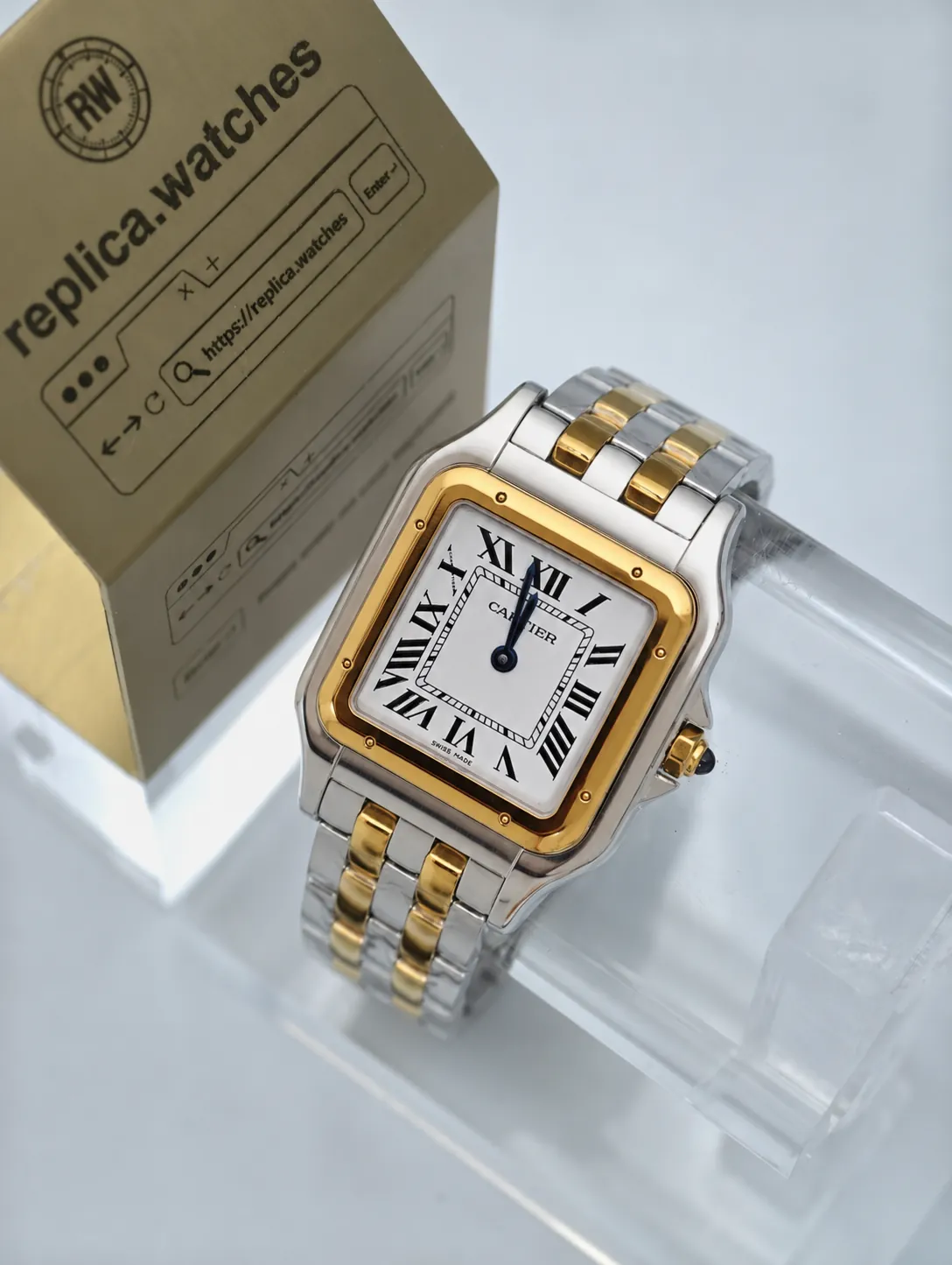 Cartier Panthère de Cartier W2PN0016 Quartz Movement 31x42mm Classic Roman Numeral Replica Watch