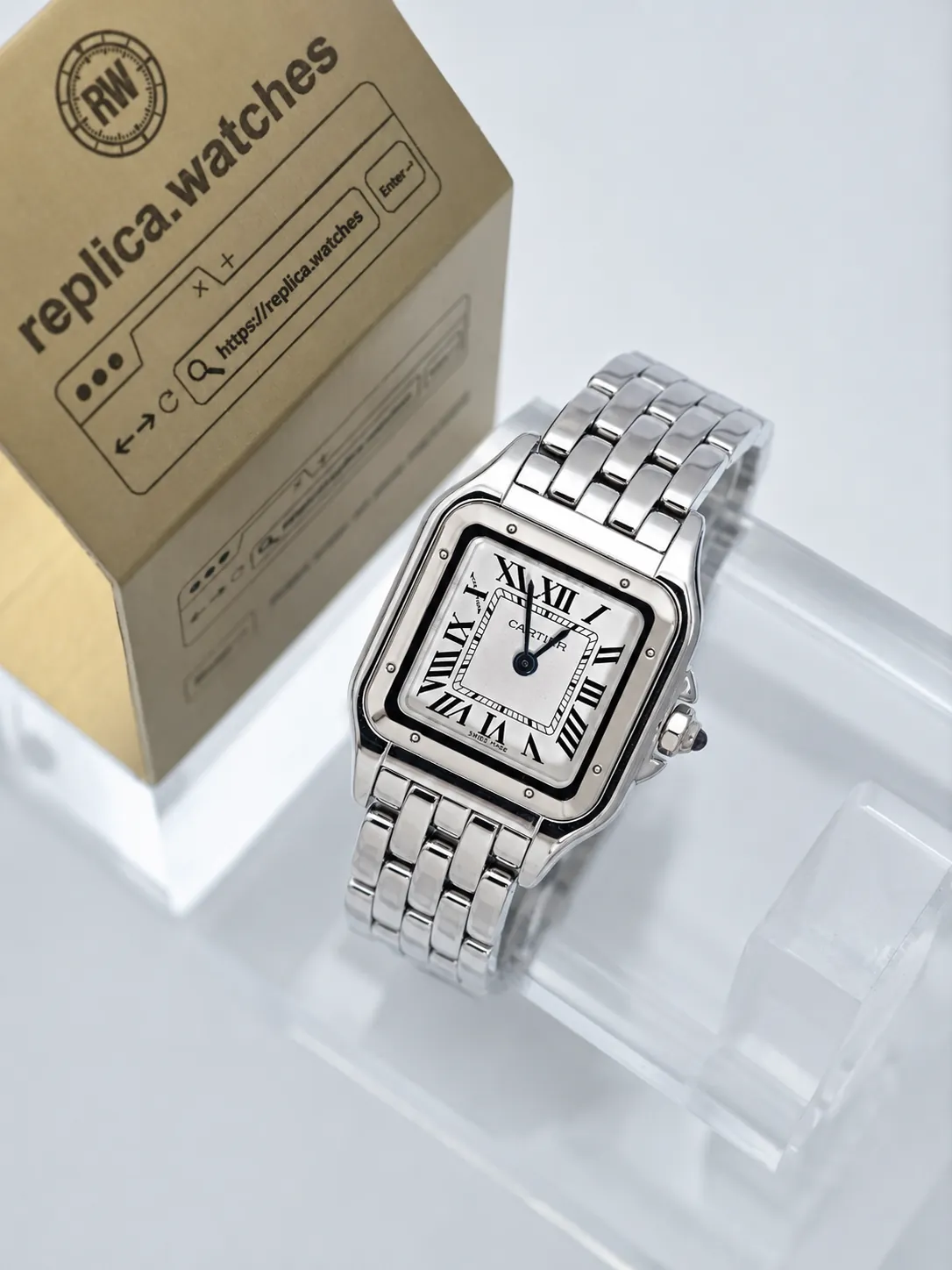 Cartier Panthère de Cartier WSPN0006 22x30mm Quartz Movement Elegant White Dial Replica Watch