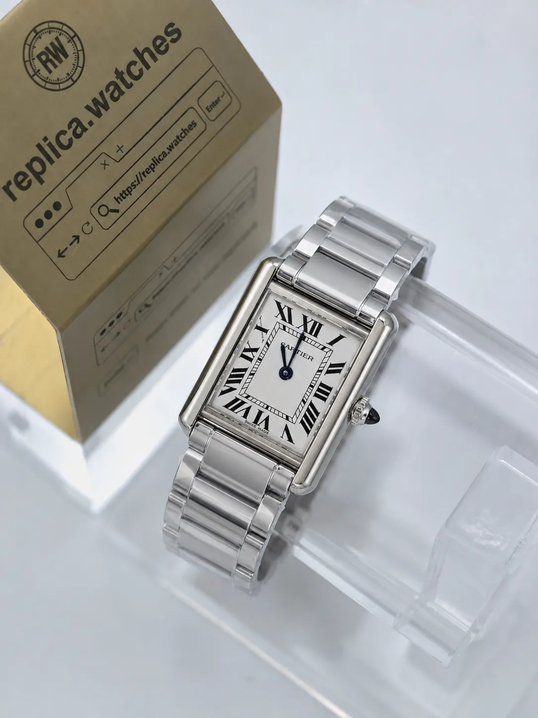 Cartier Tank Must WSTA0051 22mm Quartz Movement Elegant Roman Numeral Dress Super Clone Watch