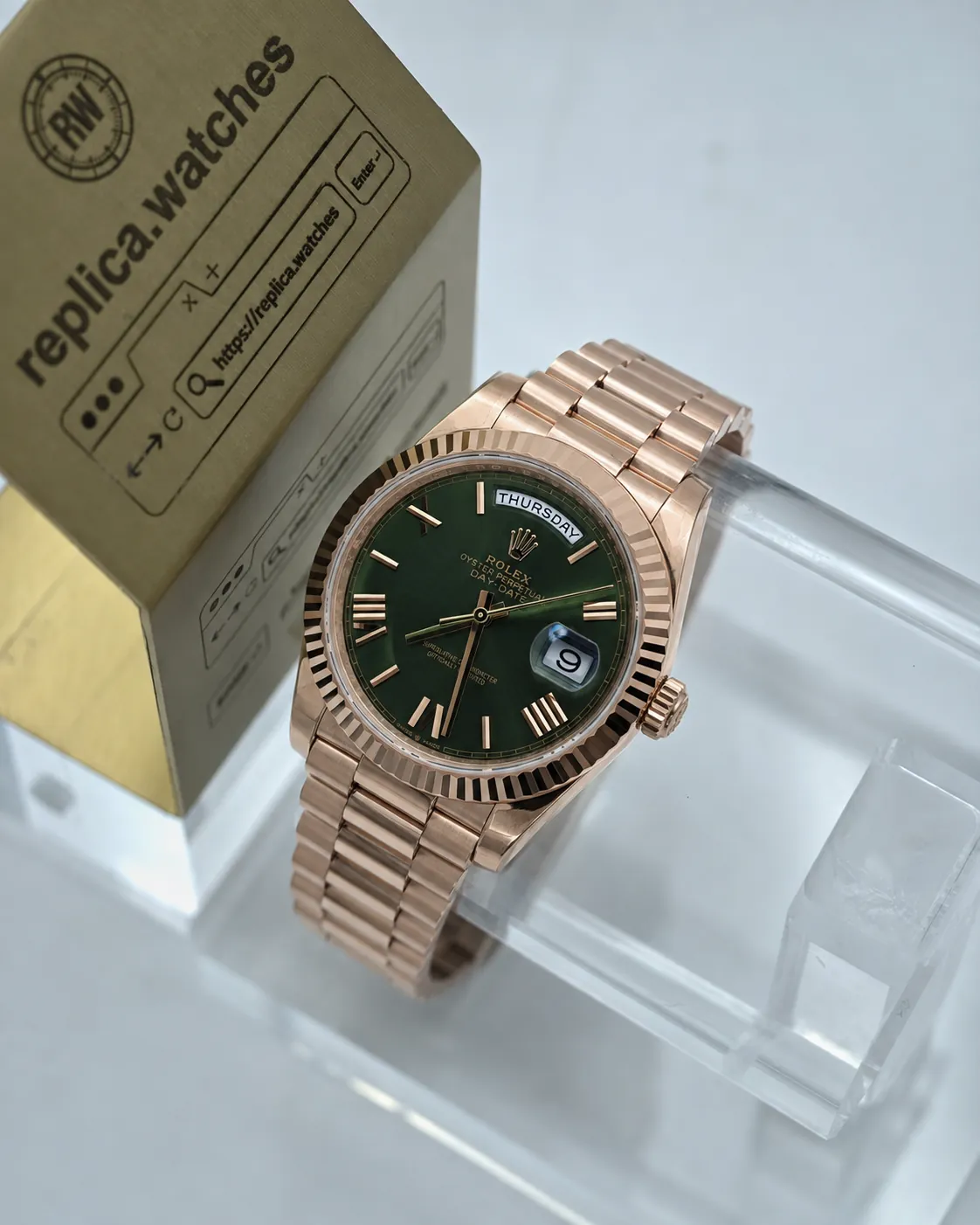 Rolex Day-Date M228235-0025 40mm 3255 Movement VSF Super Clone Fluted Bezel Luxury Watch