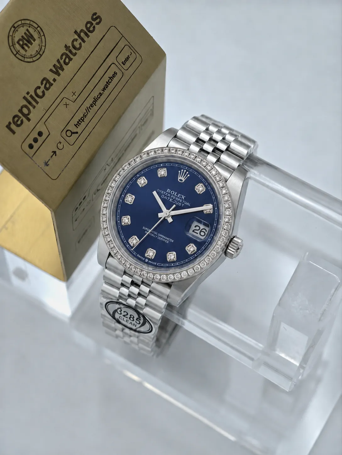 Rolex Datejust 126284RBR-0029 3235 Movement 36mm ARF Super Clone Blue Sunburst Luxury Watch