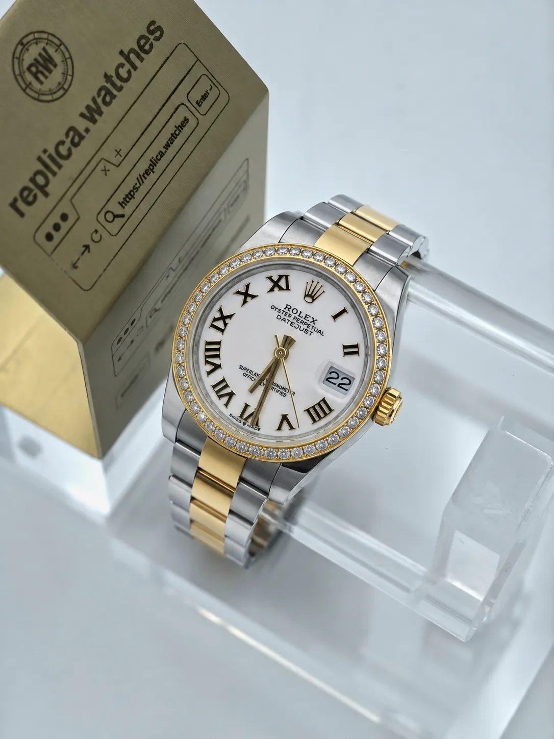 Rolex Datejust 278383RBR-0001 2236 Movement 31mm ARF Moissanite Luxury Super Clone Watch