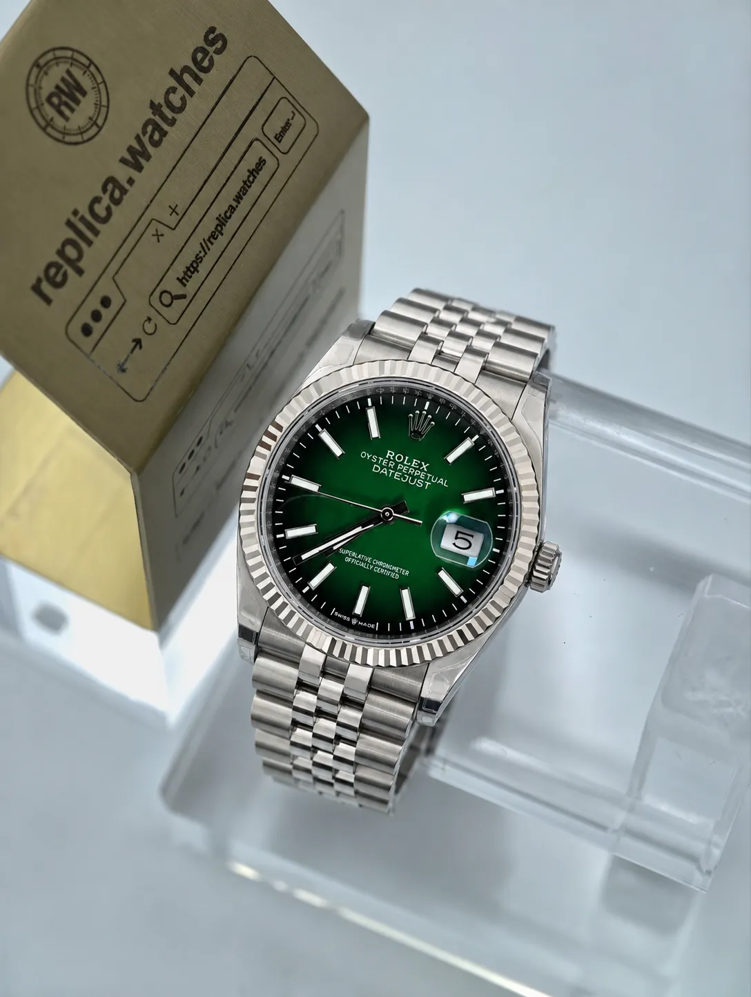 Rolex Datejust M126234-0059 3235 Movement 36mm Elegant Green Gradient Luxury Replica Watch
