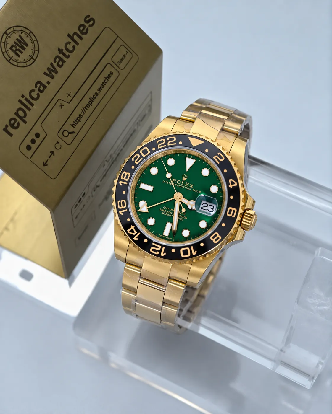 Rolex GMT-Master II 116718LN-0002 Super Clone 40mm 3186 Movement Black Ceramic Bezel Watch