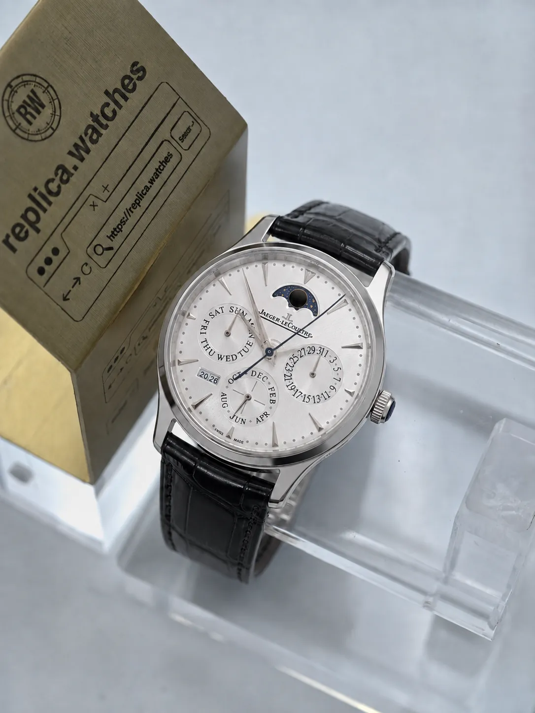Jaeger-LeCoultre Master Ultra Thin Q114842J Super Clone 39mm Automatic Silver Moonphase Watch