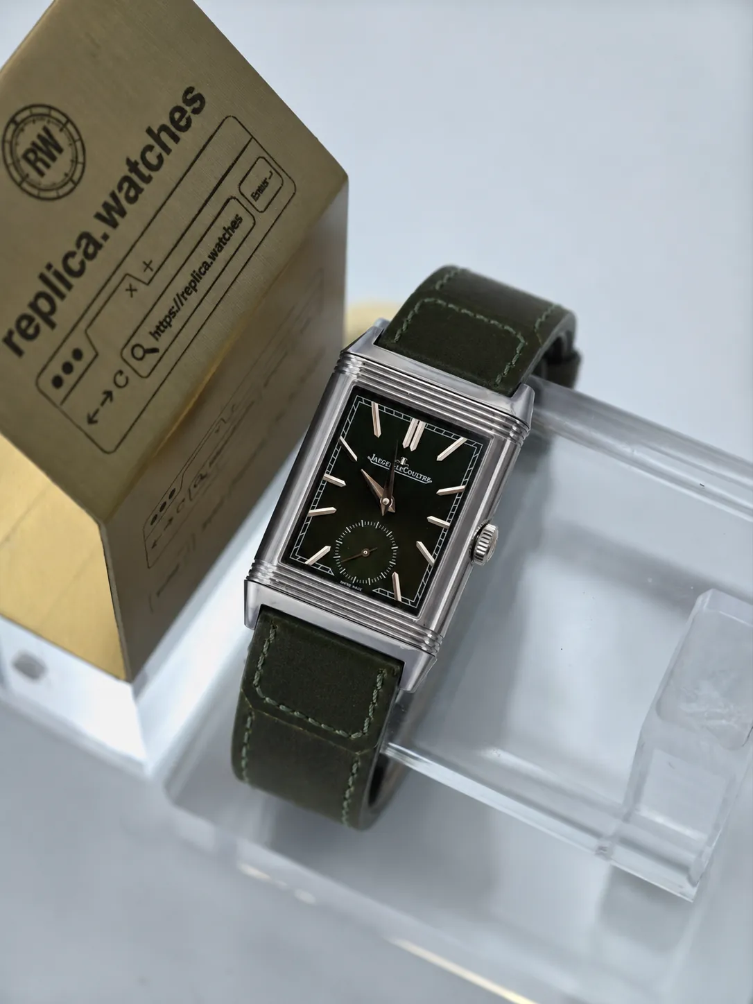 Jaeger-LeCoultre Reverso Q397843J Manual Wind MGF Art Deco Green Super Clone Watch