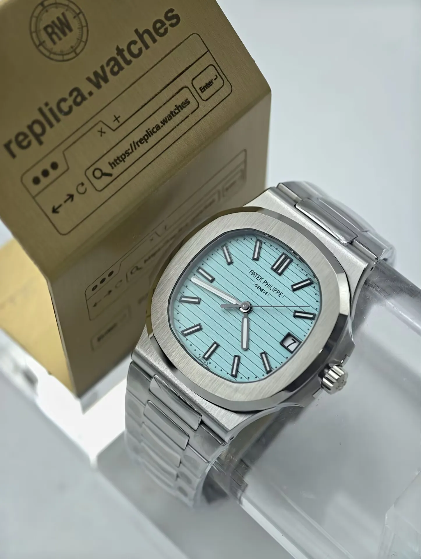 Patek Philippe Nautilus 5711 40mm Super Clone 324 SC Movement Tiffany Blue Dial Watch