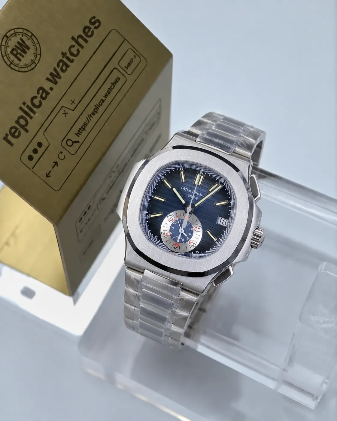 Patek Philippe Nautilus 5980/1A-001 CH 28-520 Movement 40.5mm PPF Integrated Bracelet Replica Watch