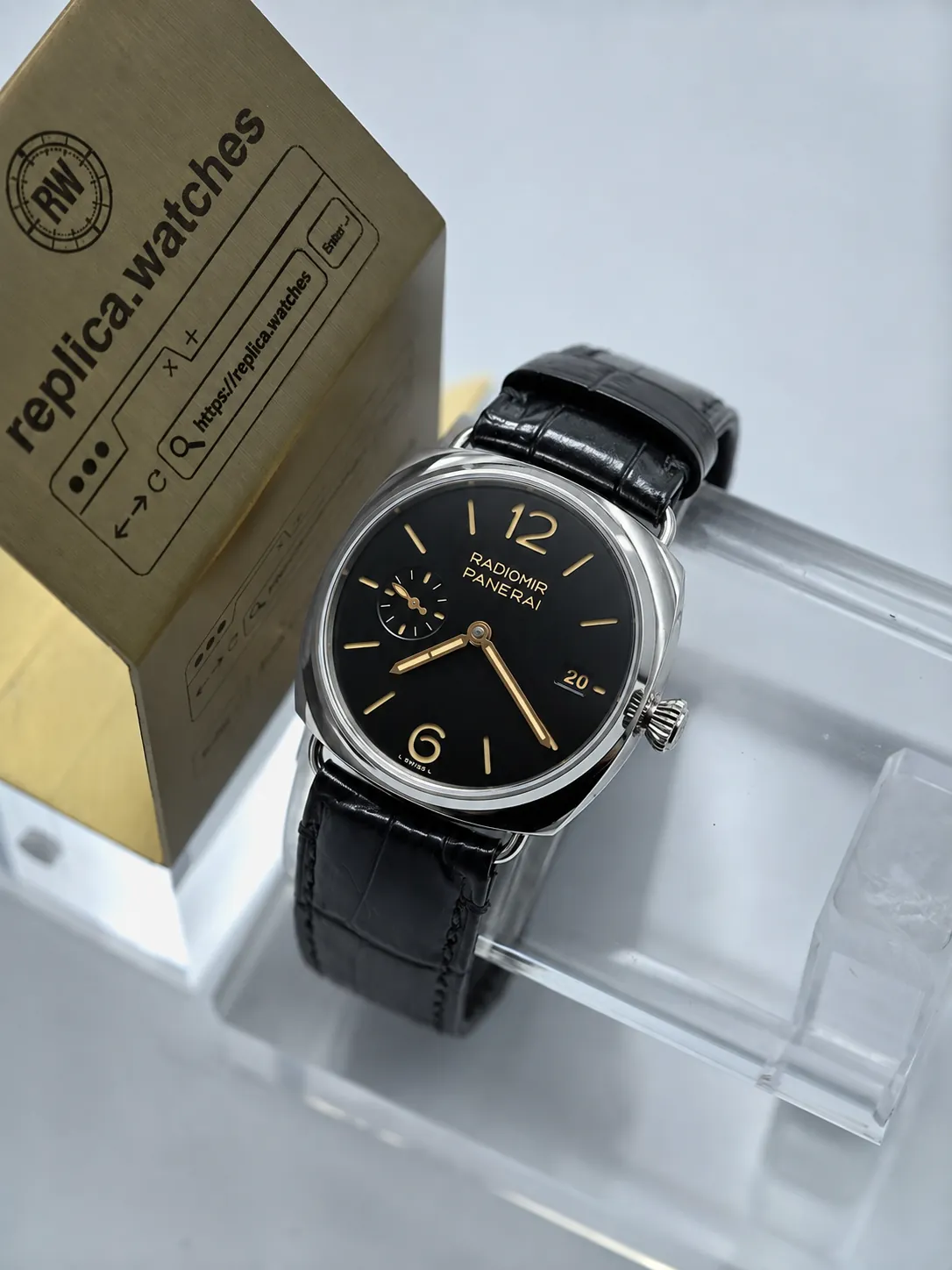 Panerai Radiomir PAM01294 40mm P.900 Movement Stainless Steel Vintage Black Dial Super Clone Watch