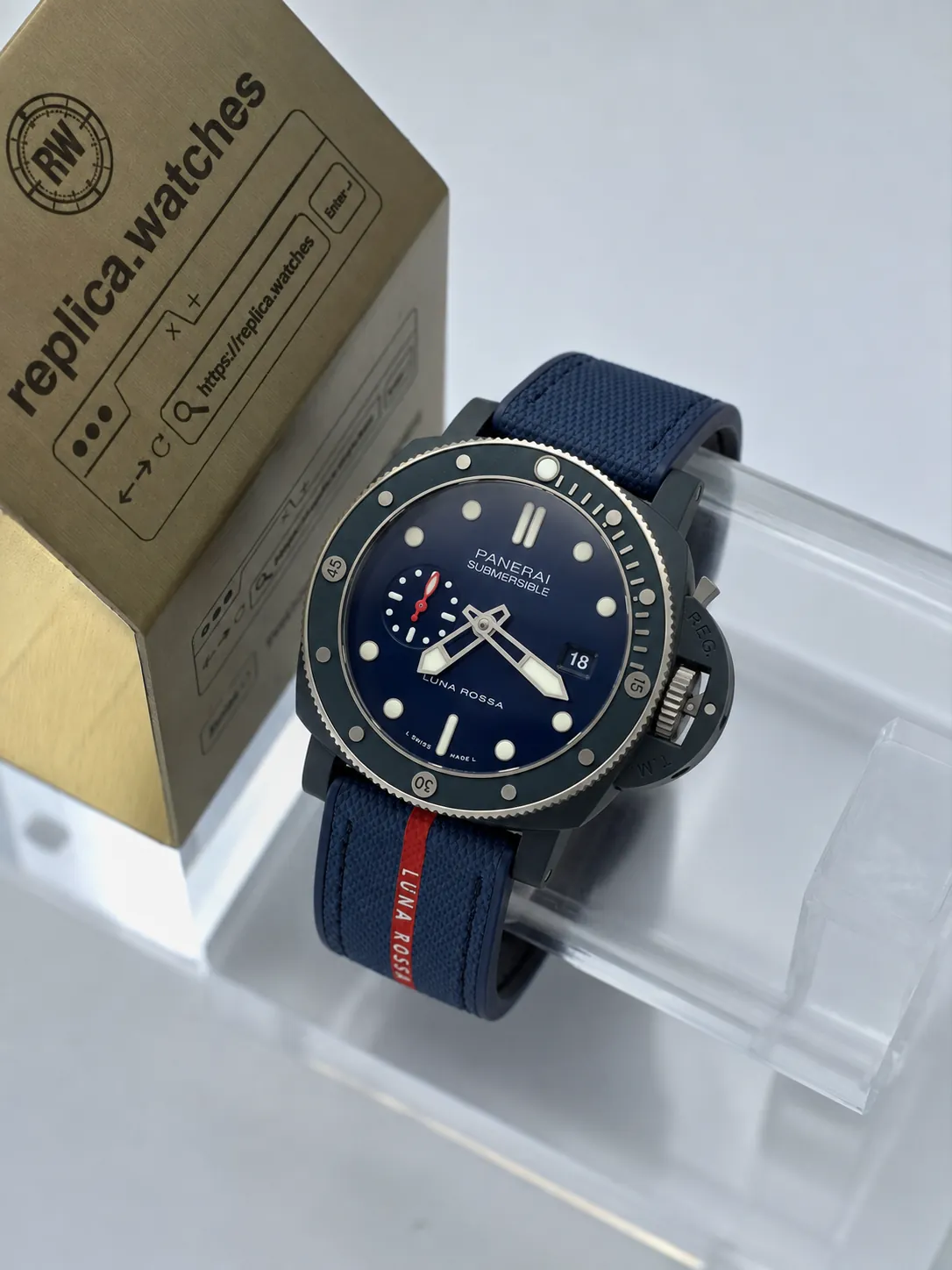 Panerai Submersible Luna Rossa PAM01466 44mm P.900 Movement Blue Dial Luxury Sports Super Clone Watch