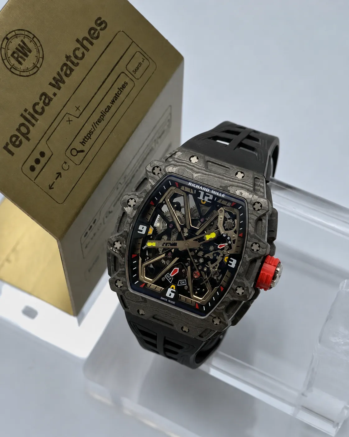 Richard Mille RM 035-03 Automatic Movement 43x50mm Lightweight Skeleton Sports Replica Watch