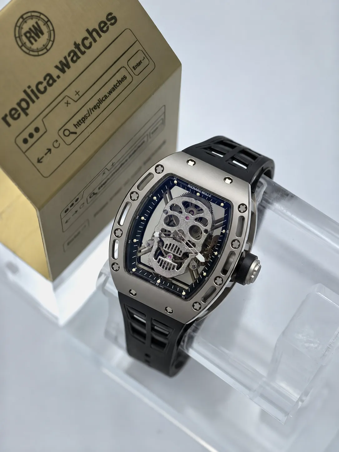 Richard Mille RM 052 Automatic Movement 43mm Artistic Skull Tourbillon RMF Super Clone Watch