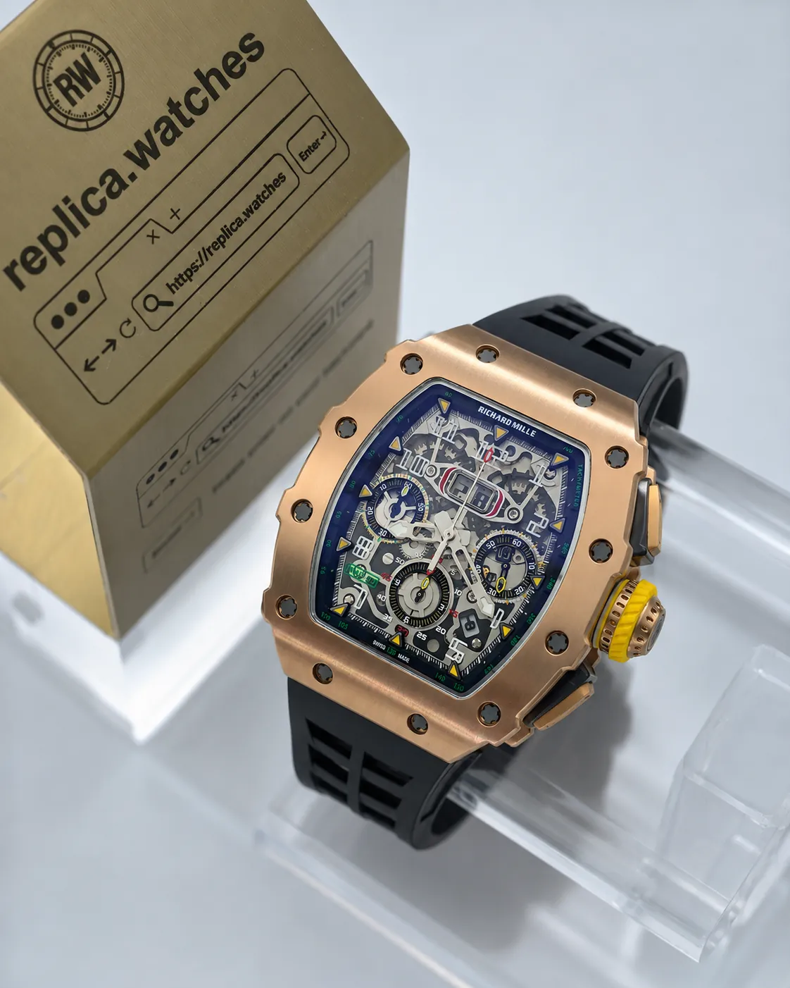 Richard Mille RM 11-03 Automatic Movement 44.50x49.94mm Skeleton Racing Super Clone Watch