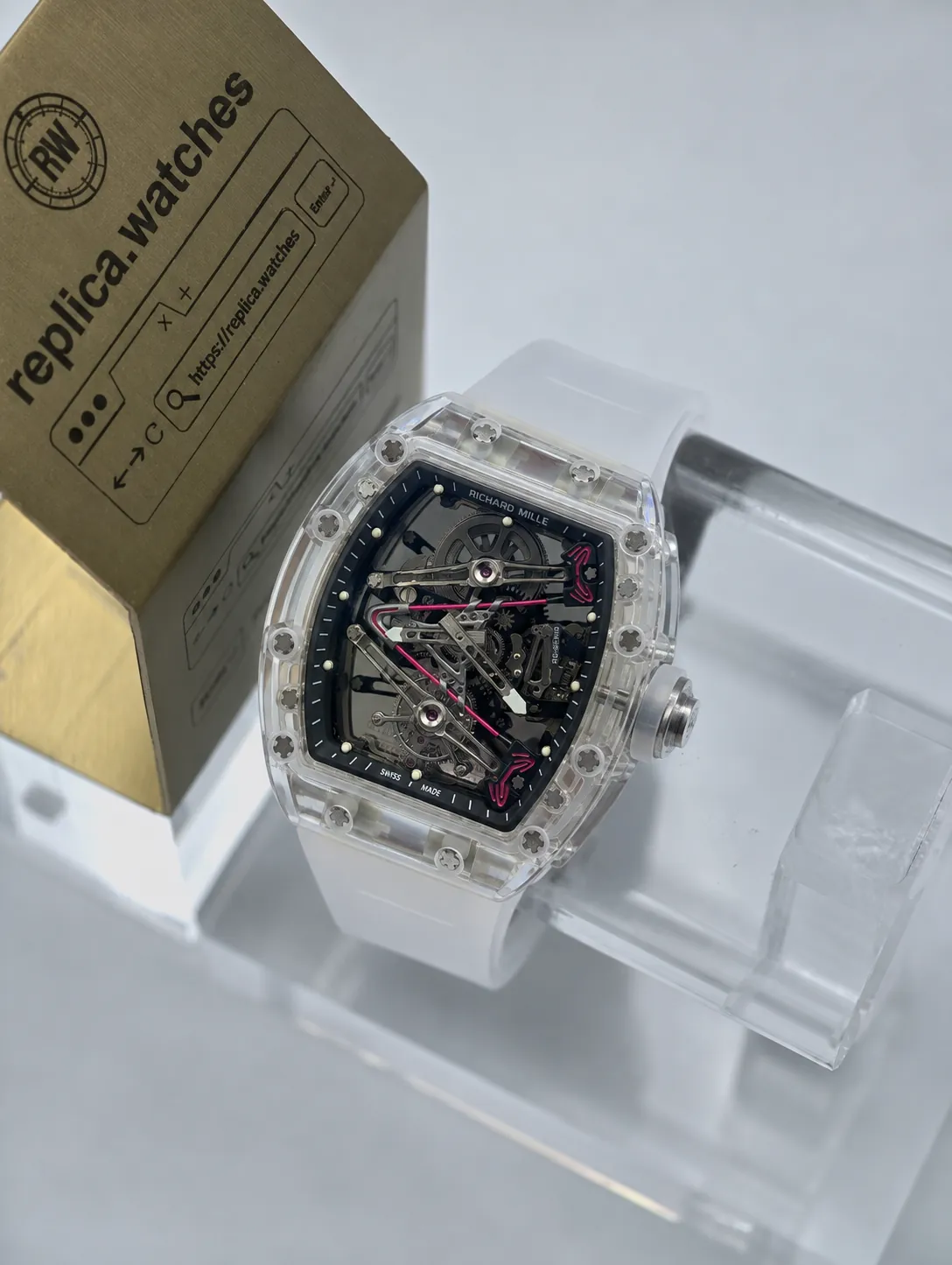 Richard Mille RM 38-02 Tourbillon Bubba Watson Transparent  Futuristic Sports Super Clone Watch