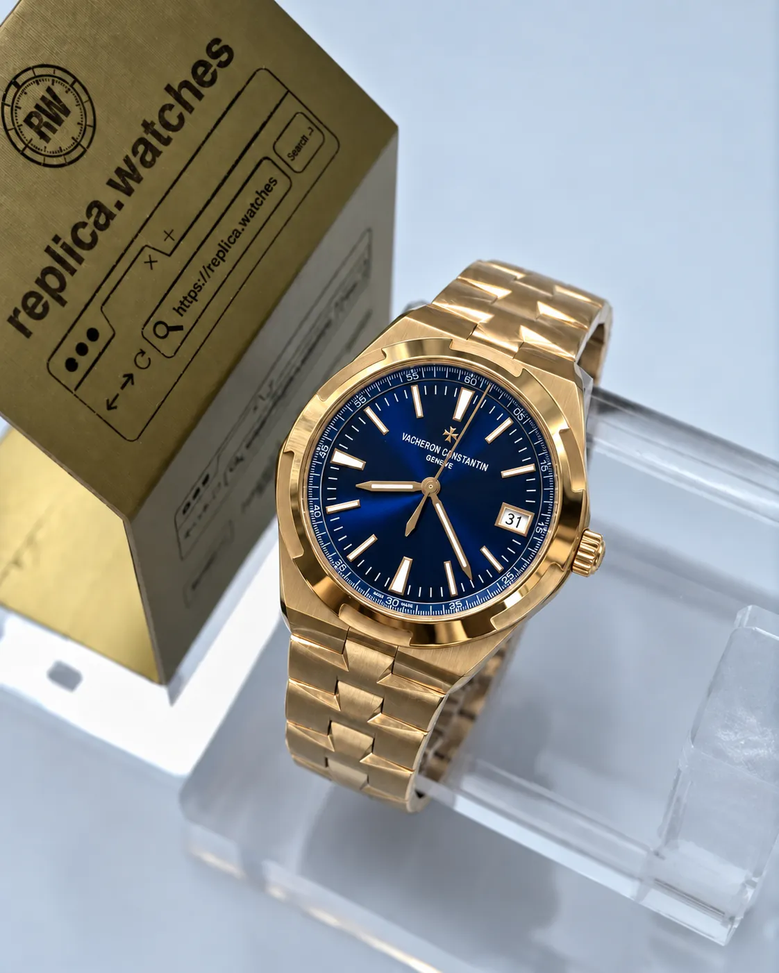 Vacheron Constantin Overseas 4500V/210R-B705 41mm 5100 Movement Luxury Blue Dial Replica Watch