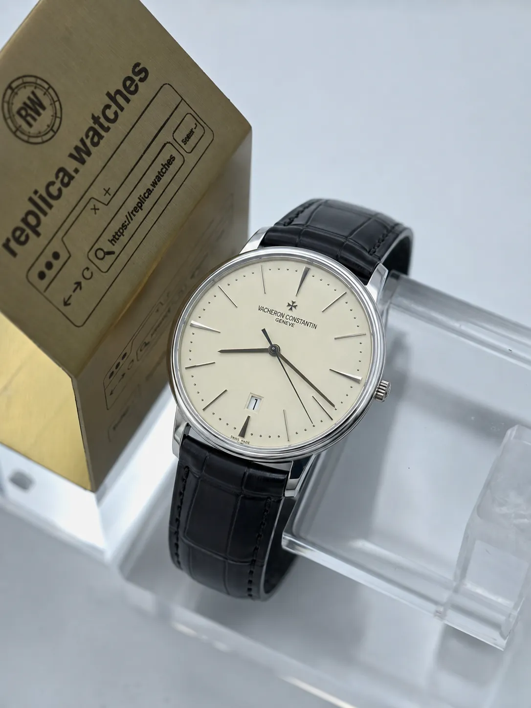 Vacheron Constantin Patrimony 85180/000G-9230 Replica 40mm 2450 Movement Minimalist Silver Watch