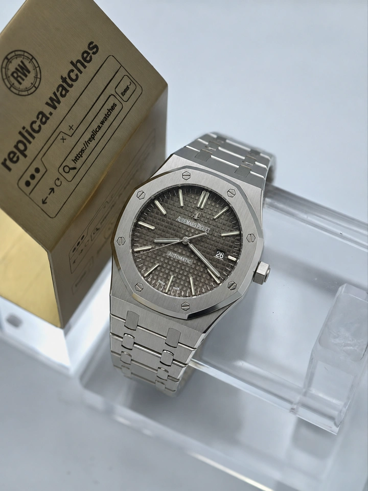 Audemars Piguet Royal Oak 15400ST.OO.1220ST.02 Super Clone Watch 41mm Grey Grande Tapisserie Dial Clone Cal.3120