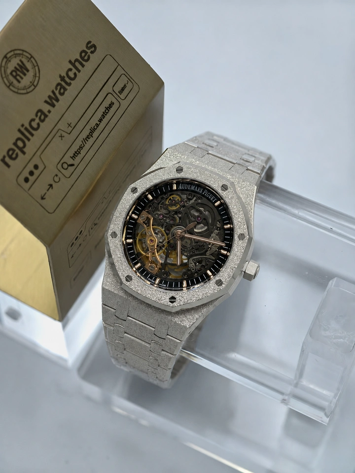 Audemars Piguet Royal Oak 15407BC.GG.1224BC.01 Super Clone Watch 41mm Openworked Double Balance Wheel Clone Calibre 3132