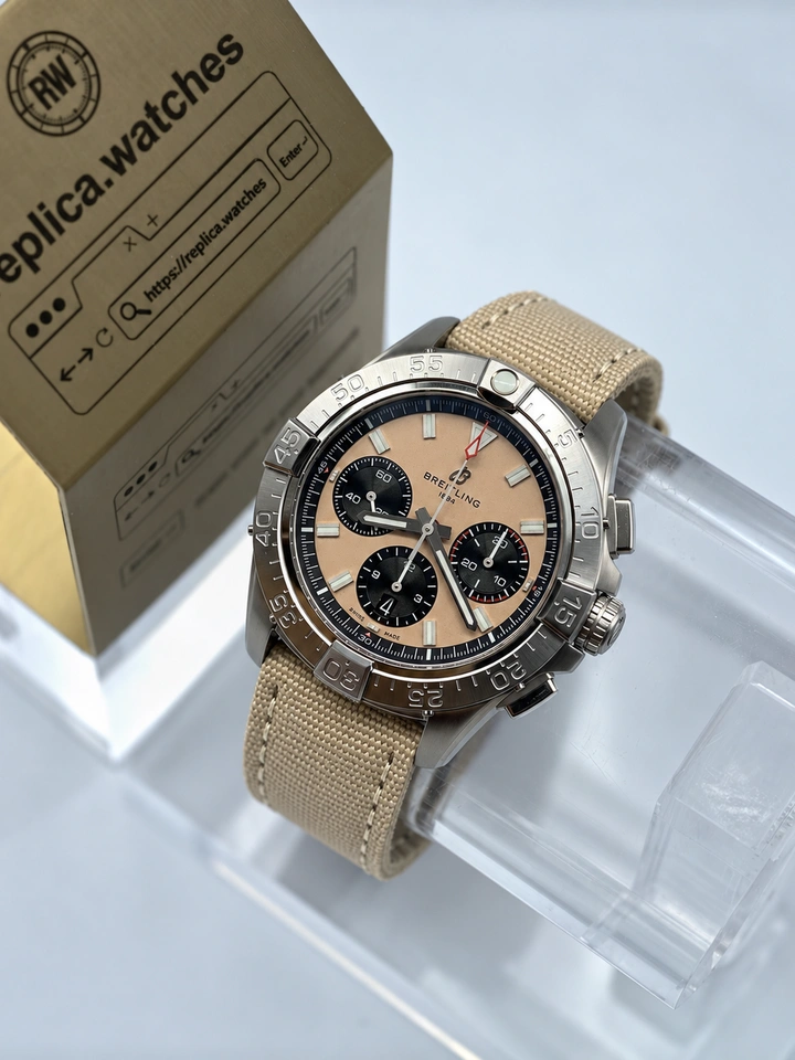 Breitling Avenger B01 Chronograph 44 AB0147101A1X1 Sand Dial Black Ceramic Bezel Super Clone Watch