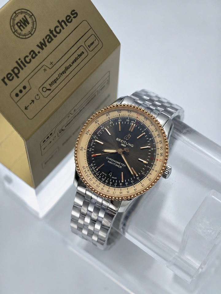 Breitling Navitimer 41 U17326211M1A1 1:1 Clone Watch Grey Dial Steel Bracelet Super Clone Cal.17 Movement