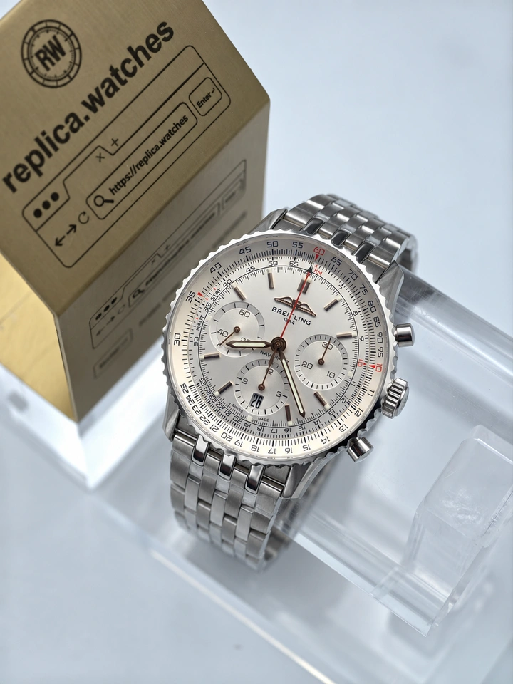 Breitling Navitimer AB0139211G1A1 Super Clone Watch Cream Dial Steel Bracelet Clone Cal.B01 Movement
