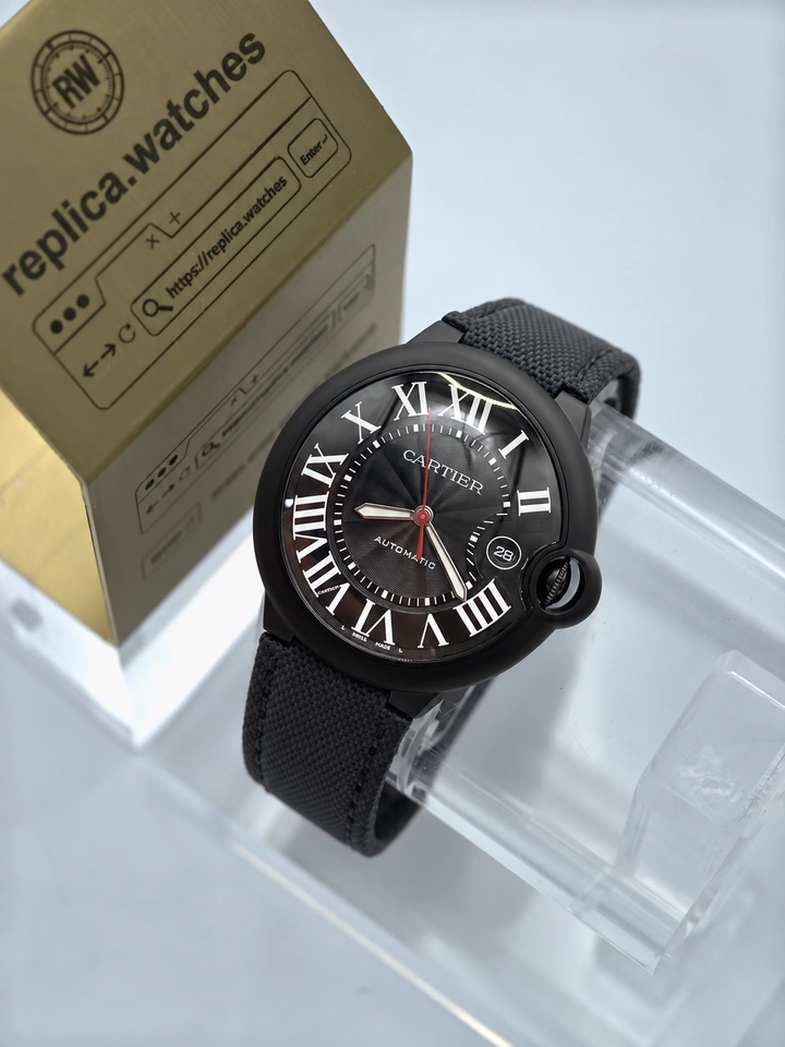 Cartier Ballon Bleu de Cartier WSBB0015 Black Guilloché Dial Clone Watch 42mm Super Clone Cal.1847 MC 1:1 Clone