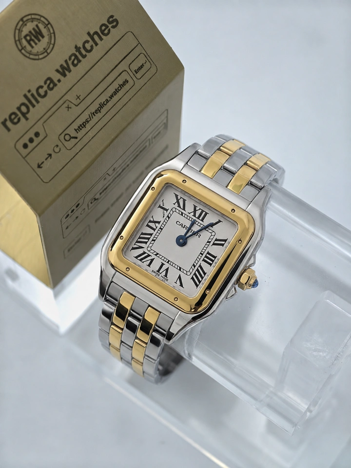 Cartier Panthère W2PN0006 Clone Watch Small Model Two Tone Steel Gold Quartz 1:1 Super Clone Edition