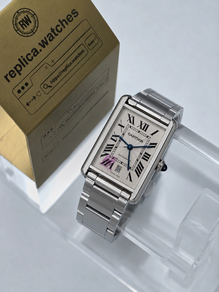 Cartier Tank Must WSTA0053 Silver Dial Stainless Steel Super Clone Watch with Clone Cal.1847 MC Movement