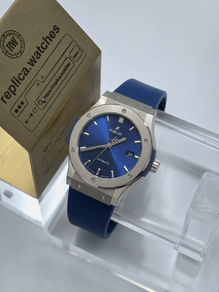 Hublot Classic Fusion 542.NX.7170.RX Super Clone Watch 42mm Titanium Blue Dial HUB1110 Clone Movement