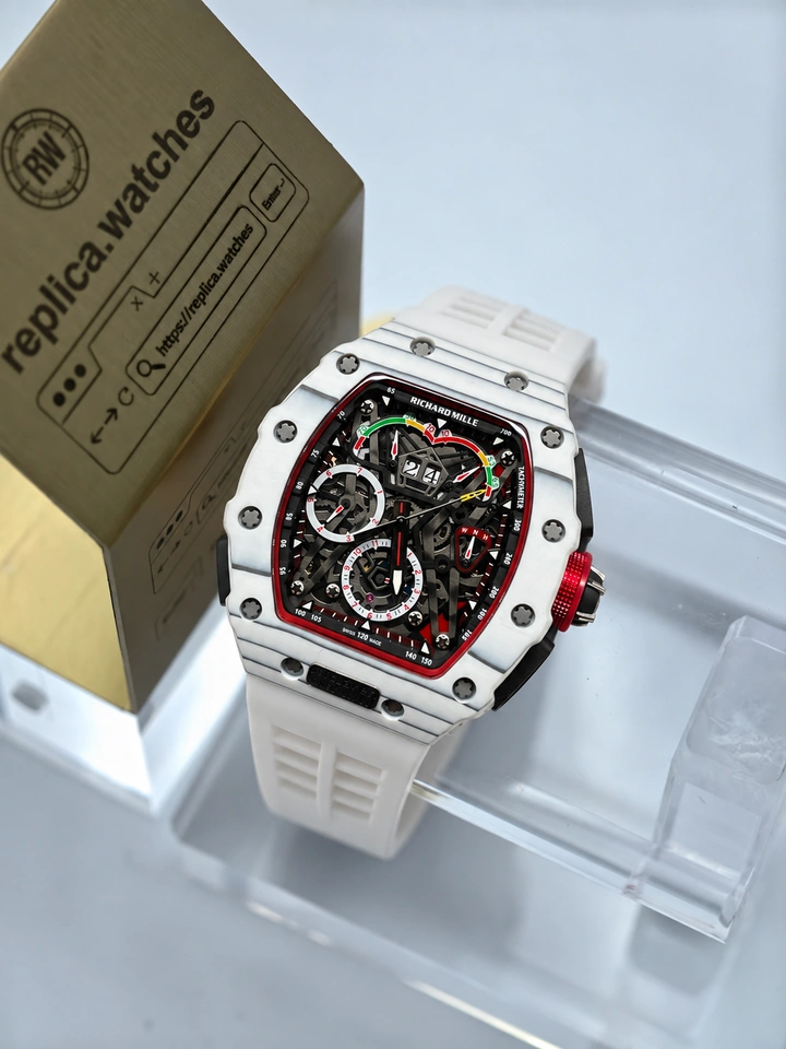 Richard Mille RM 50-03 Tourbillon Split Seconds Chronograph Clone Watch White Quartz TPT Case 1:1 Clone