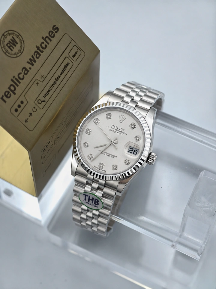Rolex Datejust 31 M278274-0030 Silver Dial 904L Steel Synthetic Gem Markers Super Clone Watch