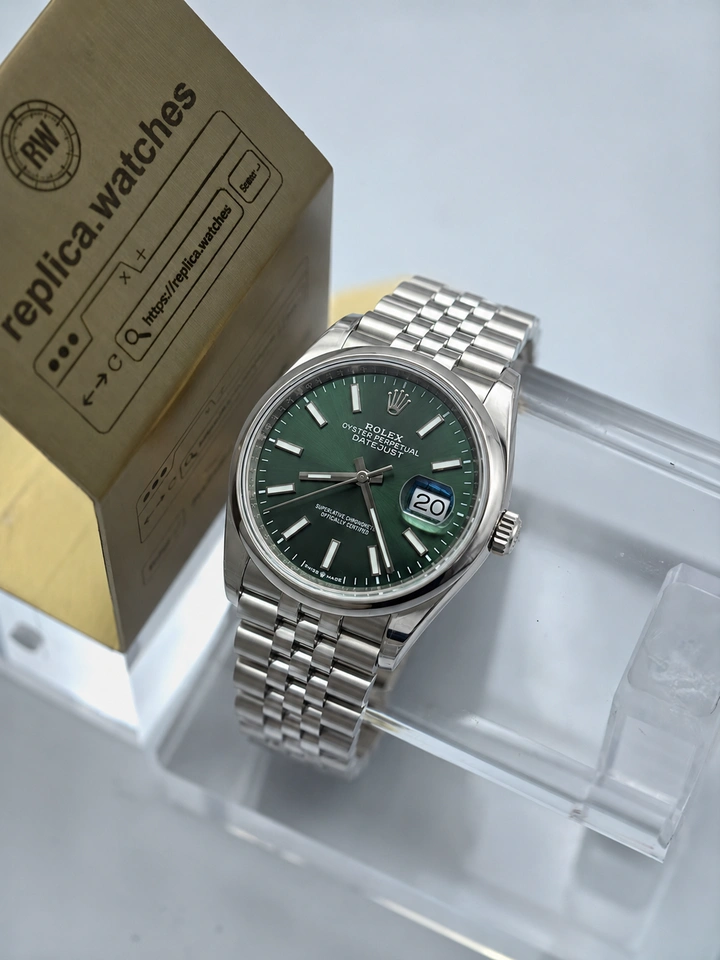 Rolex Datejust M126200-0023 36mm Mint Green Dial Super Clone Watch with Clone Calibre 3235 Movement