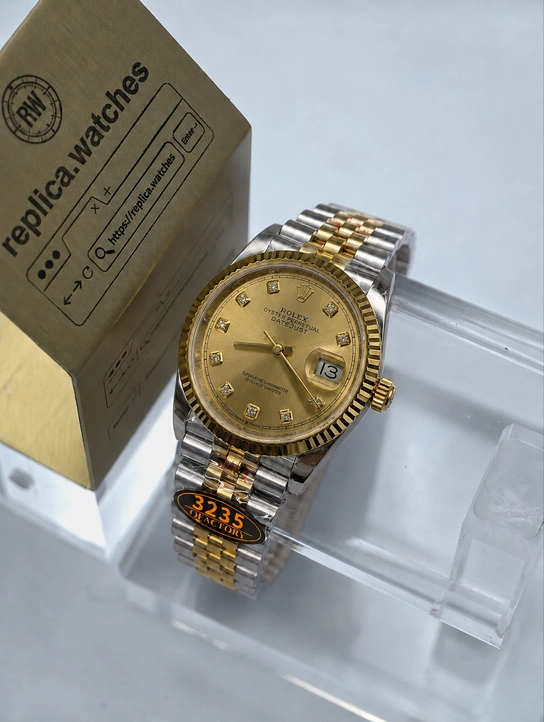 Rolex Datejust M126233-0017 Super Clone Watch 36mm Champagne Gold Dial 904L Steel Clone Calibre 3235 Two Tone