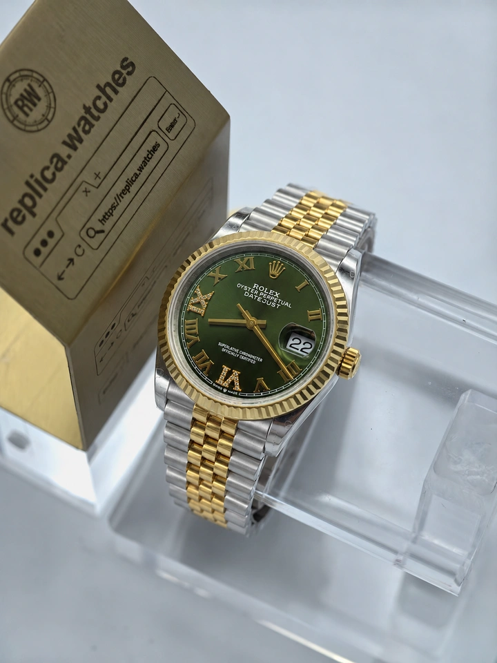Rolex Datejust M126233-0049 36mm Olive Green Dial Two Tone Super Clone Watch with Clone Calibre 3235 Movement