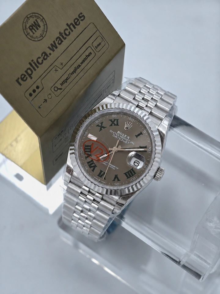 Rolex Datejust M126234-0045 36mm Slate Wimbledon Dial Super Clone Watch with 904L Steel Clone 3235 Movement