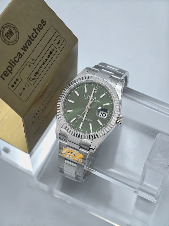 Rolex Datejust M126234-0052 36mm Mint Green Dial 1:1 Clone Watch with 904L Steel & Clone Calibre 3235 Movement