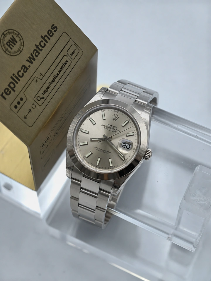 Rolex Datejust M126300-0003 41mm Super Clone Watch Silver Sunray Dial 904L Stainless Steel Clone Calibre 3235