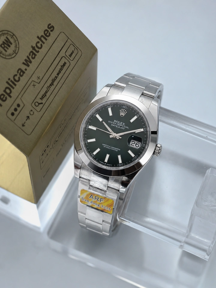 Rolex Datejust M126300-0025 Super Clone Watch 41mm Green Ombré Dial 904L Steel Clone Calibre 3235