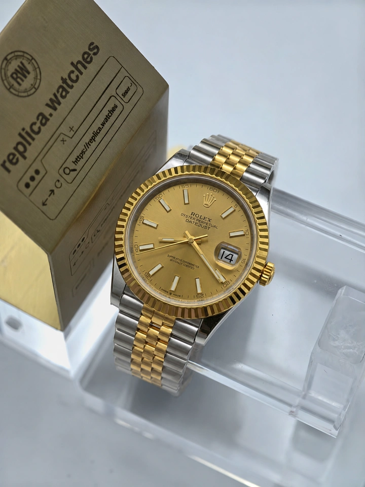 Rolex Datejust M126333-0010 41mm Super Clone Watch Champagne Dial Two Tone 904L Steel 3235 Movement