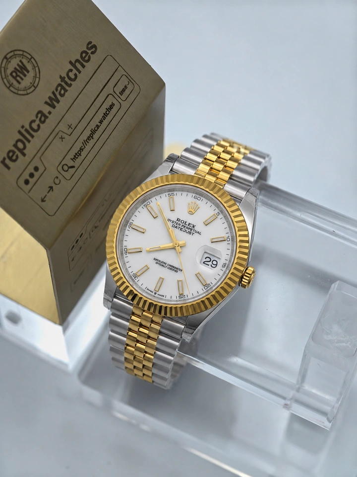 Rolex Datejust M126333-0016 41mm White Dial Two Tone Super Clone Watch with Clone Calibre 3235 Movement