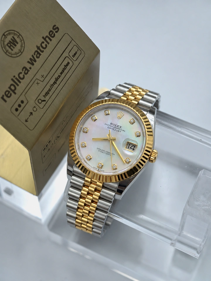 Rolex Datejust M126333-0018 41mm White Mother of Pearl Dial Two Tone Clone Watch with Calibre 3235 Movement