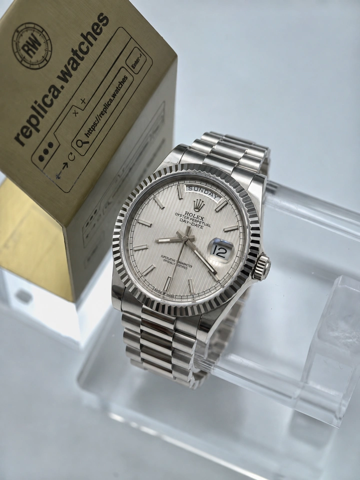 Rolex Day Date M228239-0001 Super Clone Watch 40mm Silver Dial President Bracelet Clone Cal.3255