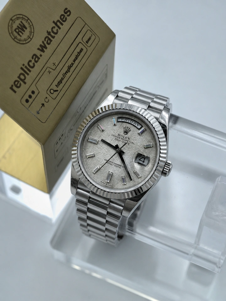 Rolex Day Date M228239-0055 Clone Watch 40mm Meteorite Dial Super Clone Cal.3255 Automatic Movement