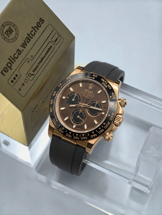 Rolex Daytona M116515LN-0041 Super Clone Watch 40mm Chocolate Dial 904L Steel Rose Gold Gain Weight Clone 4130 Movement