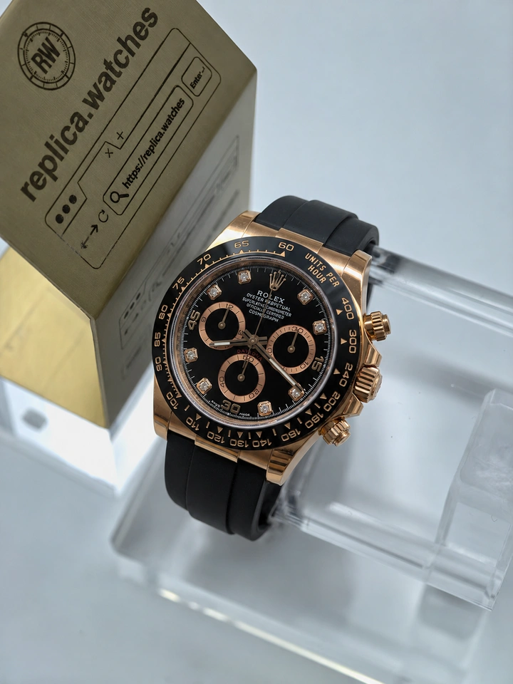 Rolex Daytona M116515LN-0057 Clone Watch 40mm Black Dial Super Clone Cal.4130 Chronograph