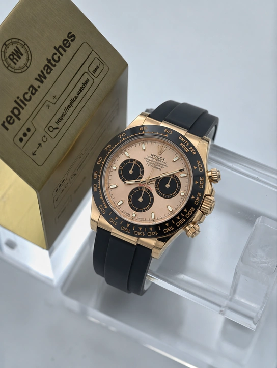 Rolex Daytona M116515LN-0059 Super Clone Watch 40mm Rose Gold Ceramic Bezel with Clone Calibre 4130 Movement