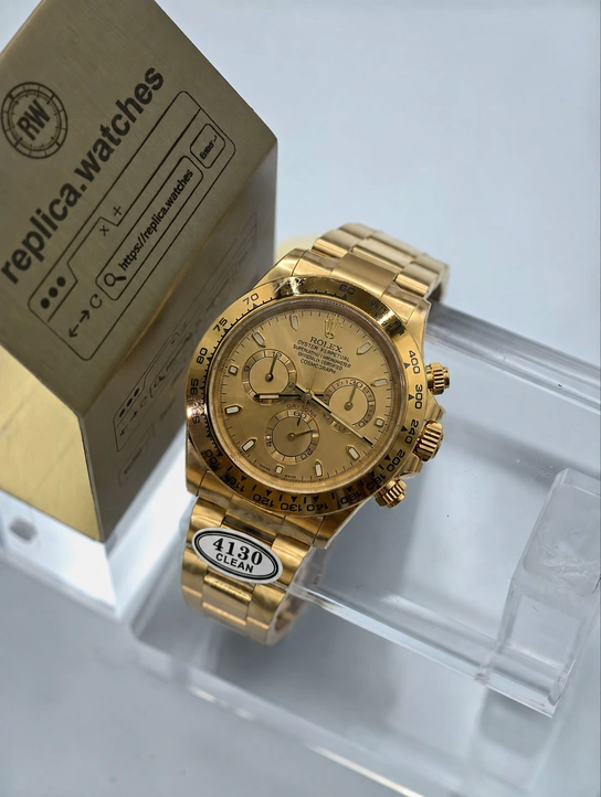 Rolex Daytona M116528-0045 Super Clone Watch 40mm Champagne Gold Dial Clone Calibre 4130 Movement