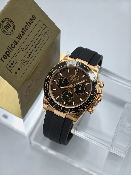 Rolex Daytona M126515LN-0010 Super Clone Watch with Clone Calibre 4131 Chocolate Dial 904L Steel Rose Gold PVD Finish