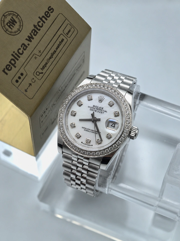 Rolex Lady-Datejust M279384RBR-0011 Clone Watch 28mm Mother of Pearl Dial Super Clone Cal.2236