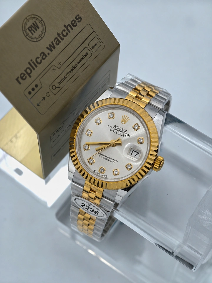 Rolex Lady-Datejust M279173-0007 28mm Silver Dial Super Clone Watch with Clone Calibre 2236 Movement
